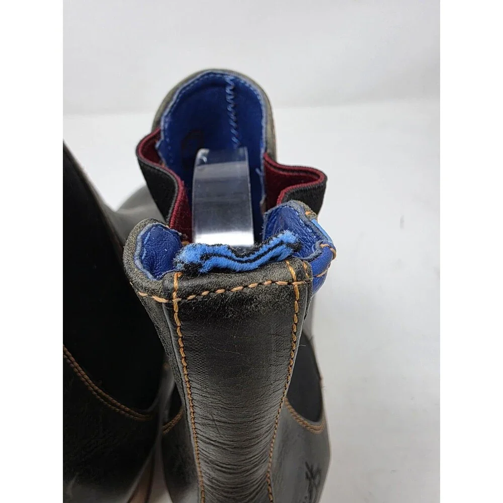 John Fluevog Mens Size 9 Chelsea Boots Radio RCI BBC Black Leather Ankle
